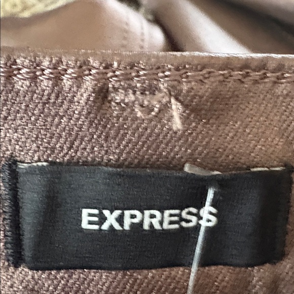 💕Express Mid Rise Skyscraper Metallic Coated Side Slit Jeans - Picture 6 of 8